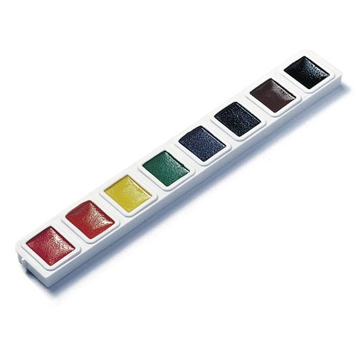 ''PRANG Half Pan Watercolor PAINT Refill Strip, 8 Assorted Color Tray (82000)''