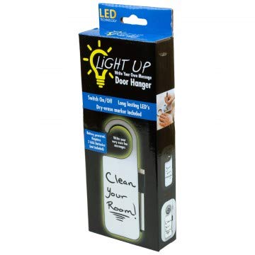 LED Light Up DOOR Hanger Write Your Own Message with Dry Erase Marker