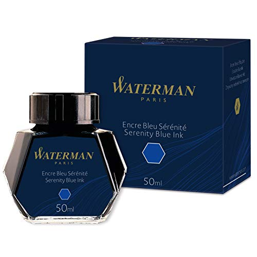 ''Waterman Fountain PEN Ink, Serenity Blue, 50ml Bottle''