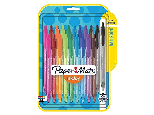''Papermate InkJoy 100 RT Retractable Ballpoint PEN, 1mm, Assorted, 20/Pack 1951396''