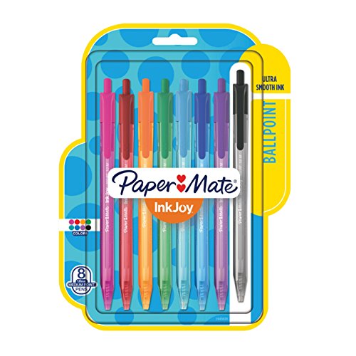 ''Paper Mate InkJoy 100RT Retractable Ballpoint PENs, Medium Point, Assorted Ink, 8 Pack (1945935)''