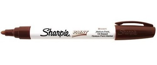 ''Sharpie Oil-Based PAINT Marker, Fine Point, Brown (35538)''