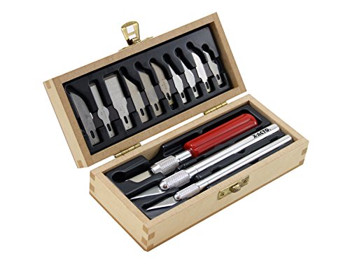 ''X-ACTO Basic KNIFE Set | Set Contains 3 Precision Knives, 10 Precision KNIFE Blades, Wooden Chest f