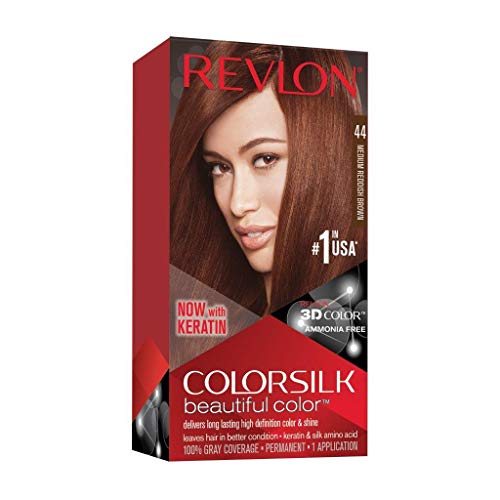 ''Revlon Colorsilk Beautiful Color Permanent HAIR Color with 3D Gel Technology & Keratin, 100% Gray C