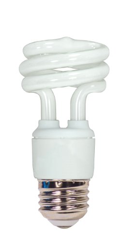 ''Satco S7214 11-Watt Medium Base T2 Mini SPIRAL, 2700K, 120V, Equivalent to 40-Watt Incandescent Lam