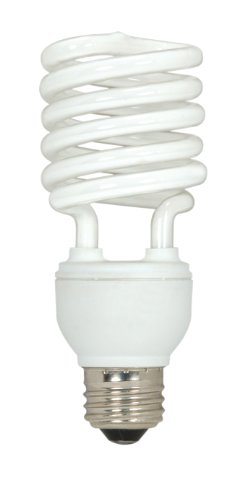 ''Satco S6276 23-Watt Medium Base T2 Mini SPIRAL, 5000K, 120V, Equivalent to 100-Watt Incandescent La