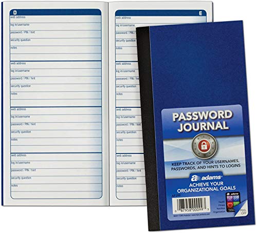 Product Image - Adams APJ99 6.25" X 3.25" Password Journal