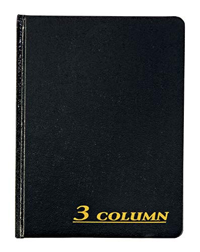 ''Adams Account BOOK, 7 x 9.25 Inches, Black, 3-Columns, 80 Pages (ARB8003M)''
