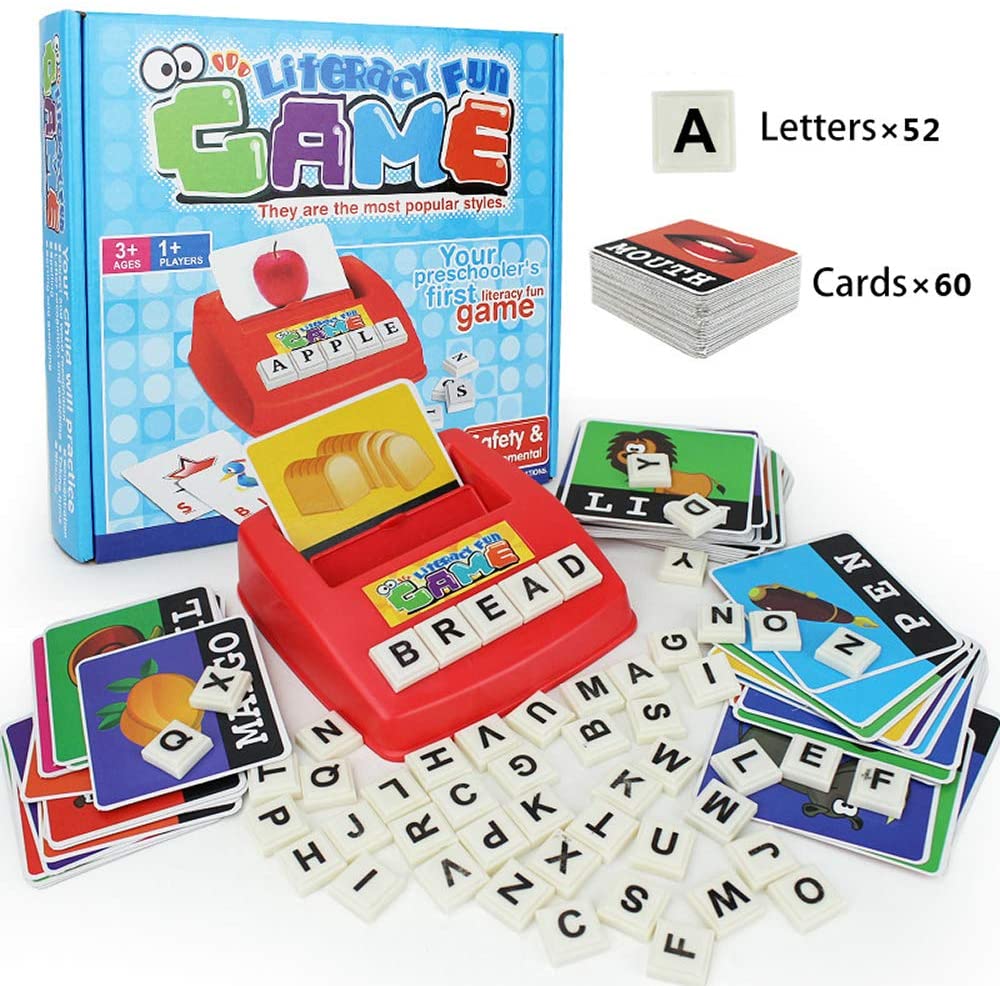 ''Matching Letter GAME, Alphabet Reading & Spelling, Words & Objects, Number & Color Recognition, Edu