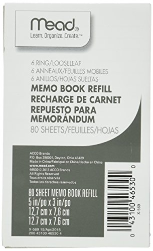 Mead Memo BOOK Paper Refills (MEA46530)