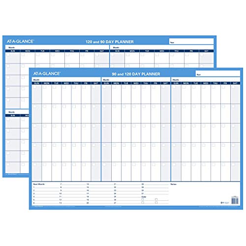 ''AT-A-GLANCE Undated Erasable Wall CALENDAR, 36'''' x 24'''', XLarge, 90-Day and 120-Day, Reversible, Ho