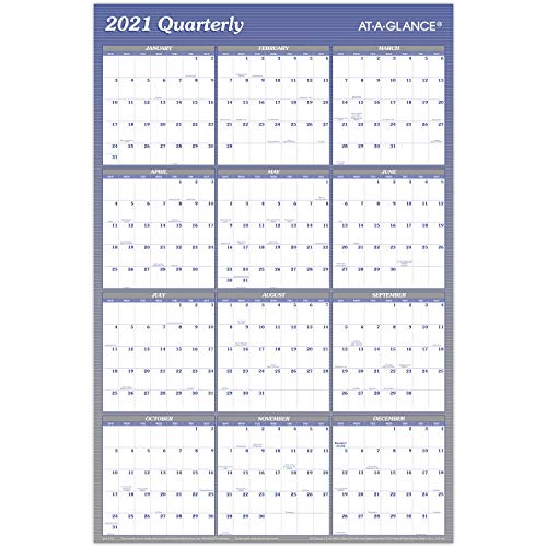 ''2022 Erasable CALENDAR, Dry Erase Wall Planner by AT-A-GLANCE, 36'''' x 24'''', Large, Vertical/Horizon