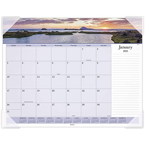 ''2022 Desk CALENDAR by AT-A-GLANCE, Monthly Desk Pad, 21-3/4'''' x 17'''', Standard, Panoramic, Images o