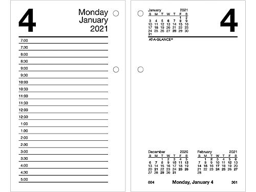 ''2022 Daily Desk CALENDAR Refill by AT-A-GLANCE, 3-1/2'''' x 6'''', Loose-Leaf, Recycled (E717R5021)''