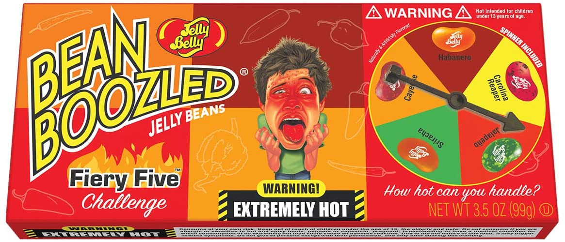 ''Jelly Belly CANDY Jelly BeansBoxBoozledFieryFive, Red''