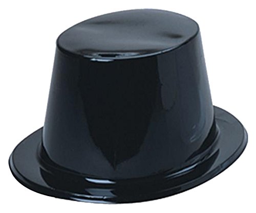 ''Plastic Top HATs, Pack of 12, Black''
