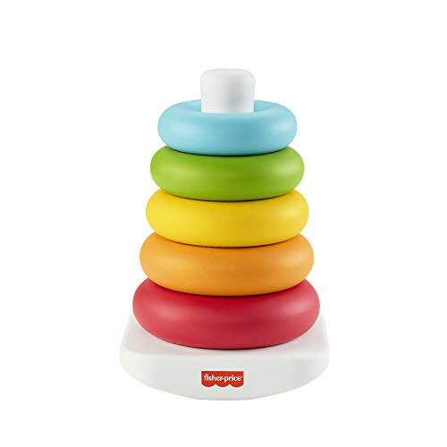 ''Fisher-Price Rock-a-Stack, Classic RING Stacking Toy Made from Plant-Based Materials for Babies Age