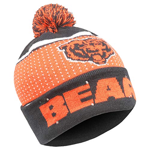 FOCO Forever Collectibles NFL Chicago Bears Big Logo Knit Light Up Beanie HAT