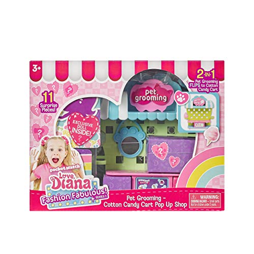 ''Love, Diana, Kids Diana Show, Fashion Fabulous DOLL with 2-in-1 Pet Grooming and Cotton Candy Pop-U