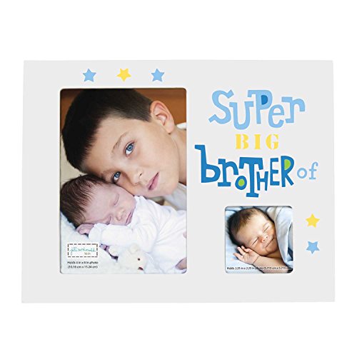 ''C.R. Gibson Super Big Brother Kids Photo FRAME, Holds one 4'' x 6'' and one 2.25'' Square Photo, 9.