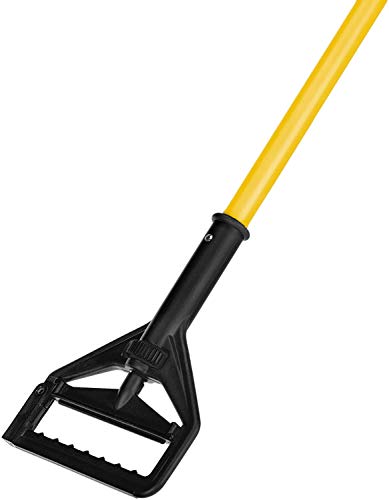 Alpine Industries Commercial Quick-Change Iron Mop Handle - Professional Mopping Tube w/METAL Grippe