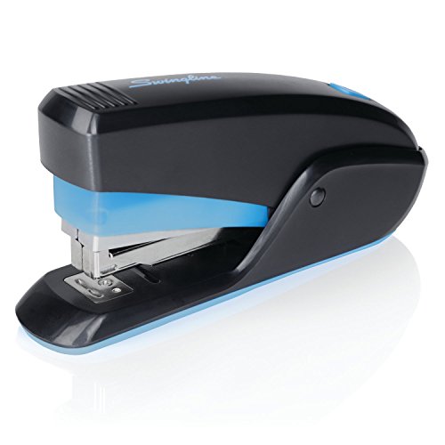 ''Swingline STAPLER, Quick Touch Reduced Effort Stapling, Compact, 15 Sheets, Black/Blue (S7064564)''