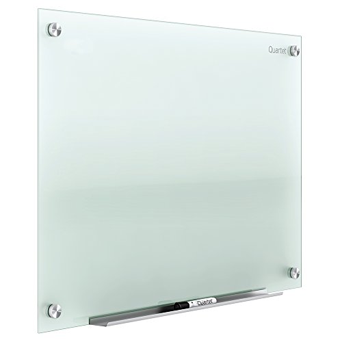 ''Quartet G9648F-A GLASS Whiteboard, Non-Magnetic Dry Erase White Board, 8' x 4', Frosted Surface, In