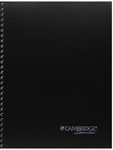 ''Cambridge Limited Wirebound Business NOTEBOOK Plus Pack, 7 1/4 x 9 1/2, Black, 80 Sheets, 3/Pack''
