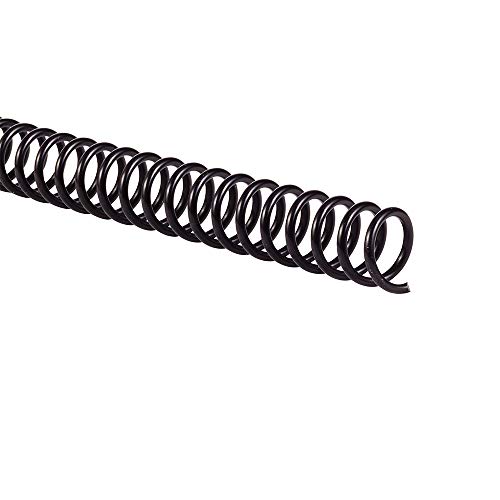 ''GBC Binding Spines / Spirals / Coils, 10mm, 70 SHEET Capacity, 4:1 Pitch, Color Coil, Black, 100 Pa