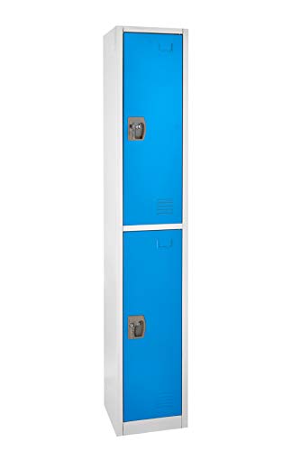 ''AdirOffice Large School Locker with 2 DOORs 2 Hooks Storage Locker for Garage Storage - Office Stor