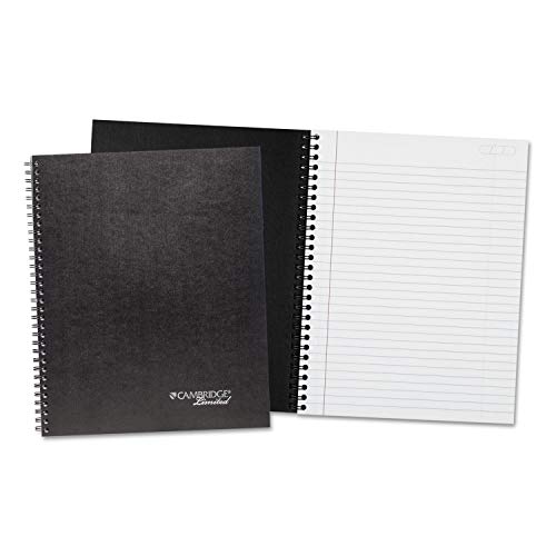 Cambridge 06343 Wirebound Business NOTEBOOK Plus Pack 8 7/8 x 11 Black 80 Sheets 2/Pack