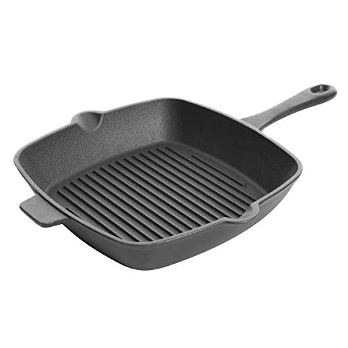 ''Gibson Home Addlestone Pre-Seasoned CAST IRON Skillet Set, 10-Inch Griddle, Black''