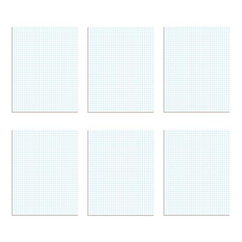 ''TOPS Quadrille Pad, 8.5 x 11 Inches, 15 Pound Stock, 50 SHEETS per Pad, 6 Pads per Pack, White (995