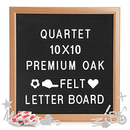 ''Quartet Felt Letter Board with Letters and Numbers, 10x10'''' Small Wooden felt board Letter SIGN for