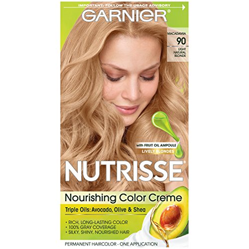 ''Garnier Nutrisse Nourishing HAIR Color Creme, 90 Light Natural Blonde (Macadamia) (Packaging May Va