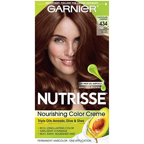 ''Garnier Nutrisse Nourishing HAIR Color Creme, 434 Deep Chestnut Brown (Chocolate Chestnut) (Packagi
