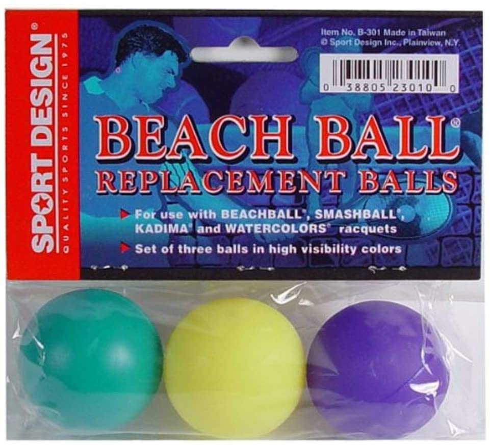 Sport Design Replacement Beach Balls for Beachball Smashball Kadima Watercolors (Set of three balls 