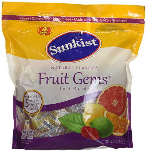 ''Sunkist Fruit Gems Soft CANDY, Assorted Natural Flavors, 2-lb''