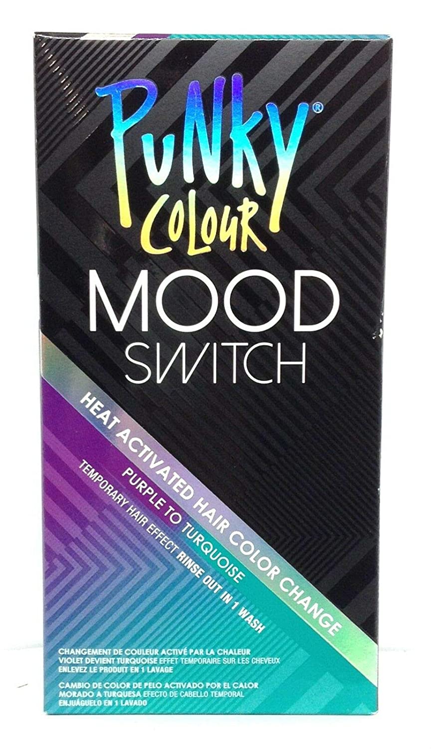 ''Punky Colour Purple To Turquoise Mood Switch Heat Activated HAIR Color Change, Temporary HAIR Effec