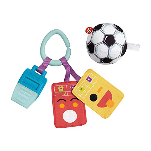 ''Fisher-Price Just for Kicks Gift Set, 3 Soccer-Themed Infant Activity TOYS for Newborn Babies from 