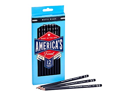 ''America's FINest Pre-Sharpened #2 Pencils, MADE IN USA, Responsibly Sourced Wood Cased, HB Graphite
