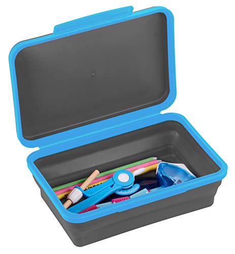 ''It's Academic Flexi Storage Box with Lid, Collapsible PENCIL Case Design for Craft and School Suppl