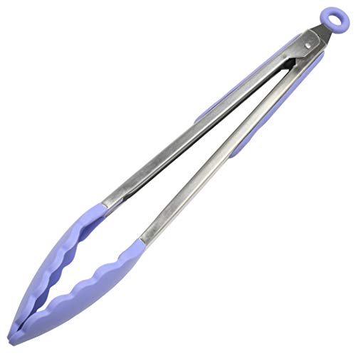 Product Image - Chef Craft Premium Silicone Cooking Tongs, 12 inch, Pastel Blue