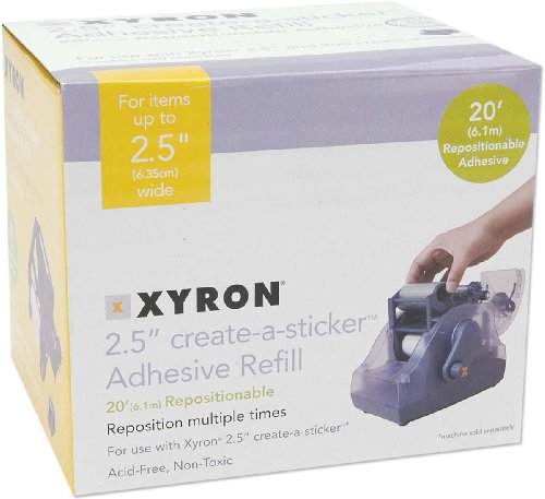 Xyron 250 Refill Cartridge 2.5 inch x 20 inch Repositionable AT25620C (2-Pack)