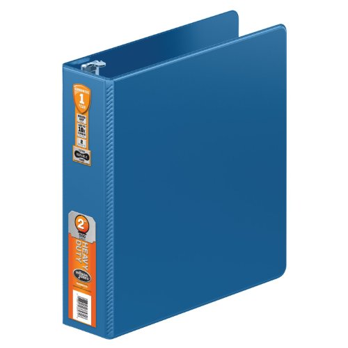 ''Wilson Jones Heavy Duty Round RING Binder with Extra Durable Hinge, 2-Inch, PC Blue (W364-44-7462)''