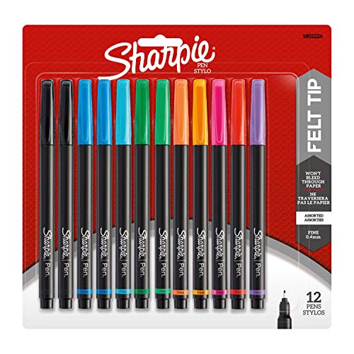 ''Sharpie PEN | Fine Point, Assorted Colors, Quick Drying Ink, 12 Count''