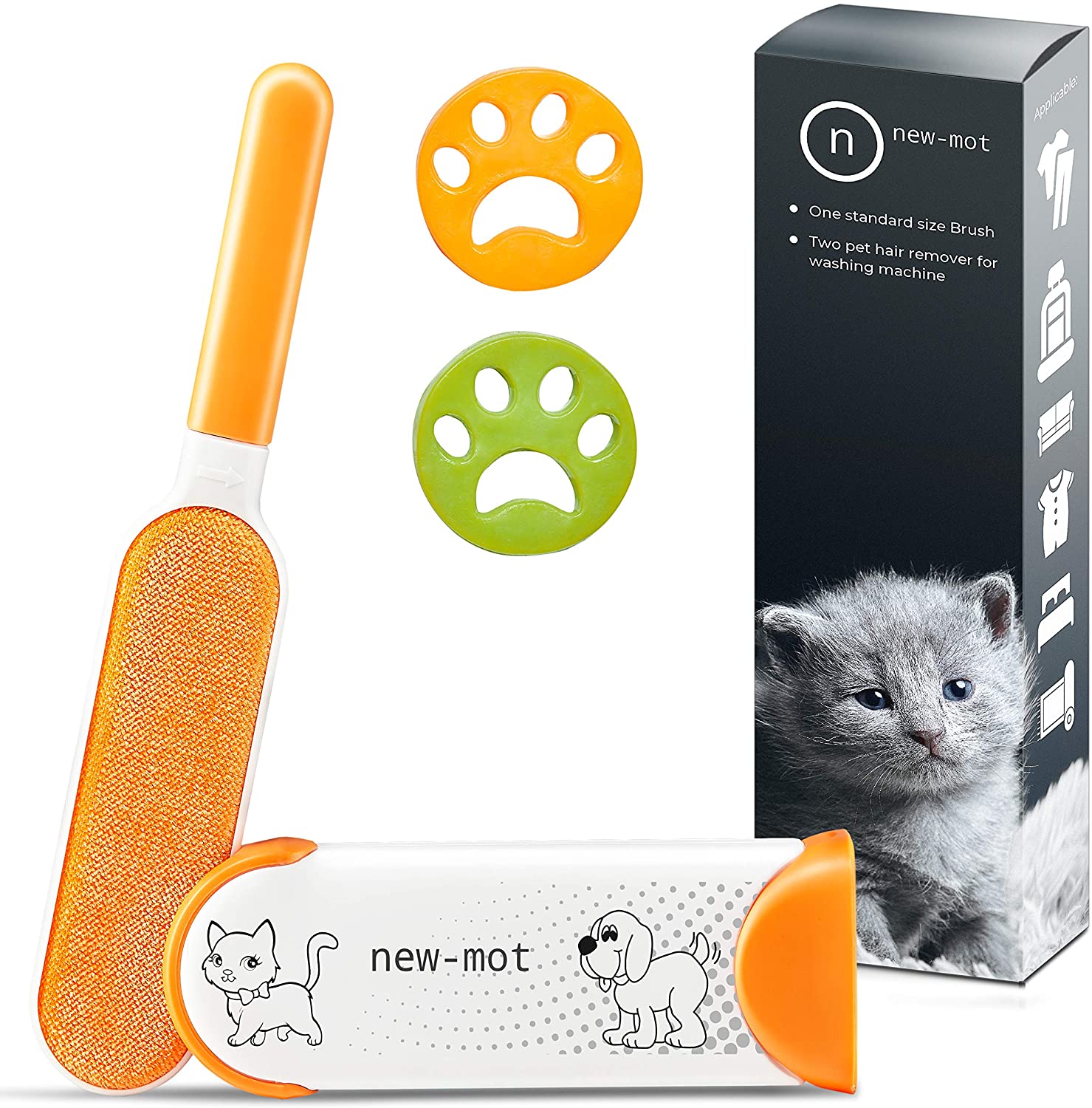new-mot Pet Hair Remover Cat & DOG Lint Brush Hair Remover Efficient and Perfect with Double Side Cl