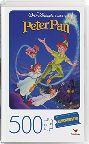 ''500-Piece Adult Jigsaw PUZZLE in Plastic Retro Blockbuster VHS Video Case, Peter Pan''
