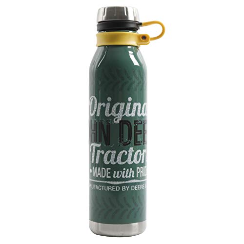 ''Gibson JOHN DEERE Thermal Double Wall Stainless Steel, 22.5oz Original Tractor Bottle, Green''