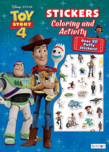 ''Toy Story Disney 4 Puffy STICKER Coloring & Activity Book 45773, Bendon''